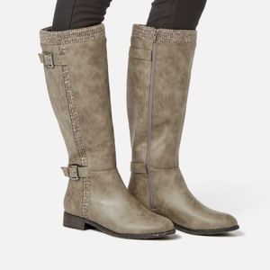 Grey Nadina Riding Boots Size 9.